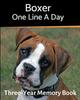 Книга Boxer - One Line a Day : A Three-Year Memory Book To Track Your Dog's Growth : 15