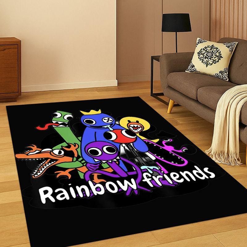 3D R-Rainbow F-Friends Horror Game Carpet Rug for Home Living Room Bedroom Sofa Doormat Decor,Area Rug Non-slip Floor Mat Gift