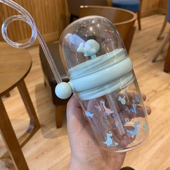 Бутылка-спрей «Кит» с соломинкой, 260 мл, безопасная для детей, для питья, для семейных праздников на открытом воздухе, подарок