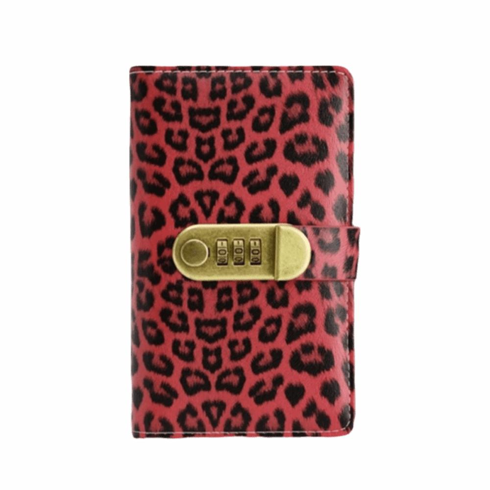 Leopard print Money Saving Binder Savings Wallet Notebook Office Stationery Supplies