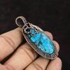 Тибетский бирюзовый медный кулон, медная проволока, кулон, кулон с драгоценным камнем, бирюзовый ювелирный подарок для мамы, ювелирные изделия ручной работы из проволоки
