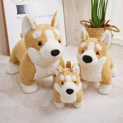 Плюшевая игрушка для собак Adorbale Corgi, мягкая мультяшная подушка с изображением животных, кавайная реалистичная кукла-щенок, прекрасные подарки для детей и девочек