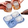 French Bulldog Ice Cube Mold Flexible Silicone Tray with Safety Cover Novelty Animal Shape 3D Ice Maker for Whiskey