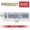 Винтажный металлический плакат La Famiglia Cutto 4x16 дюймов Декор стены бара