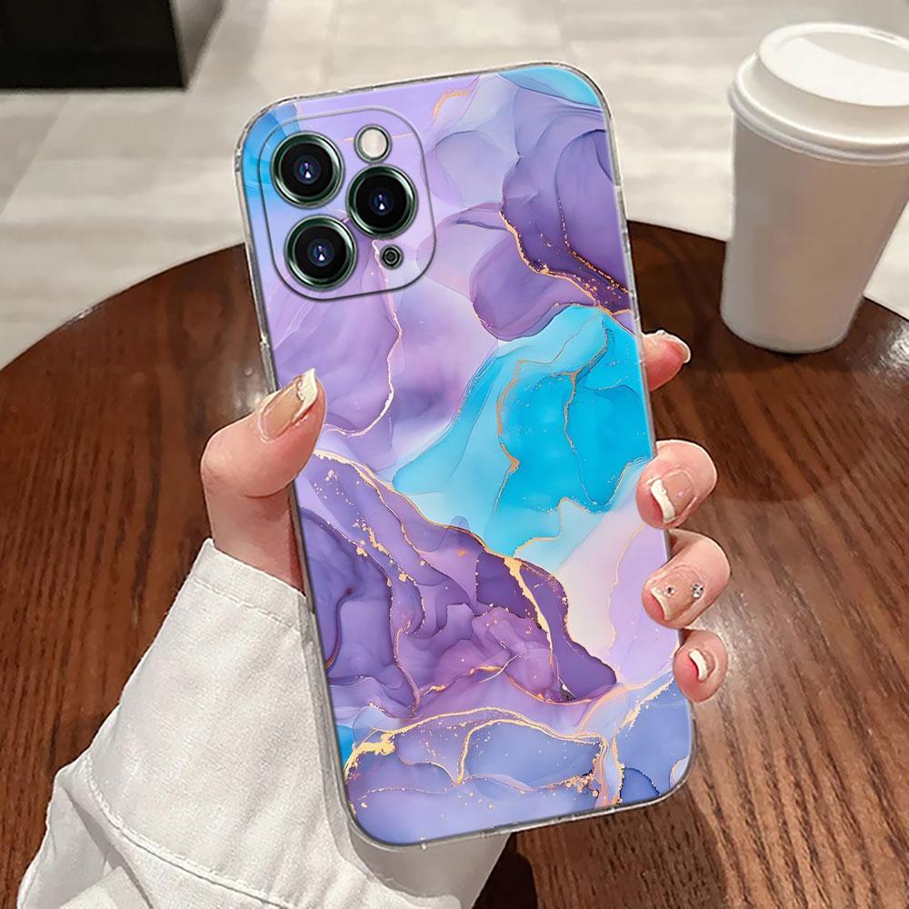 Акварельный абстрактный мраморный чехол для Apple iPhone 17 16 15 14 13 12 11 Pro Max 16 Plus 16E 17Air 17Pro Чехол для телефона Funda