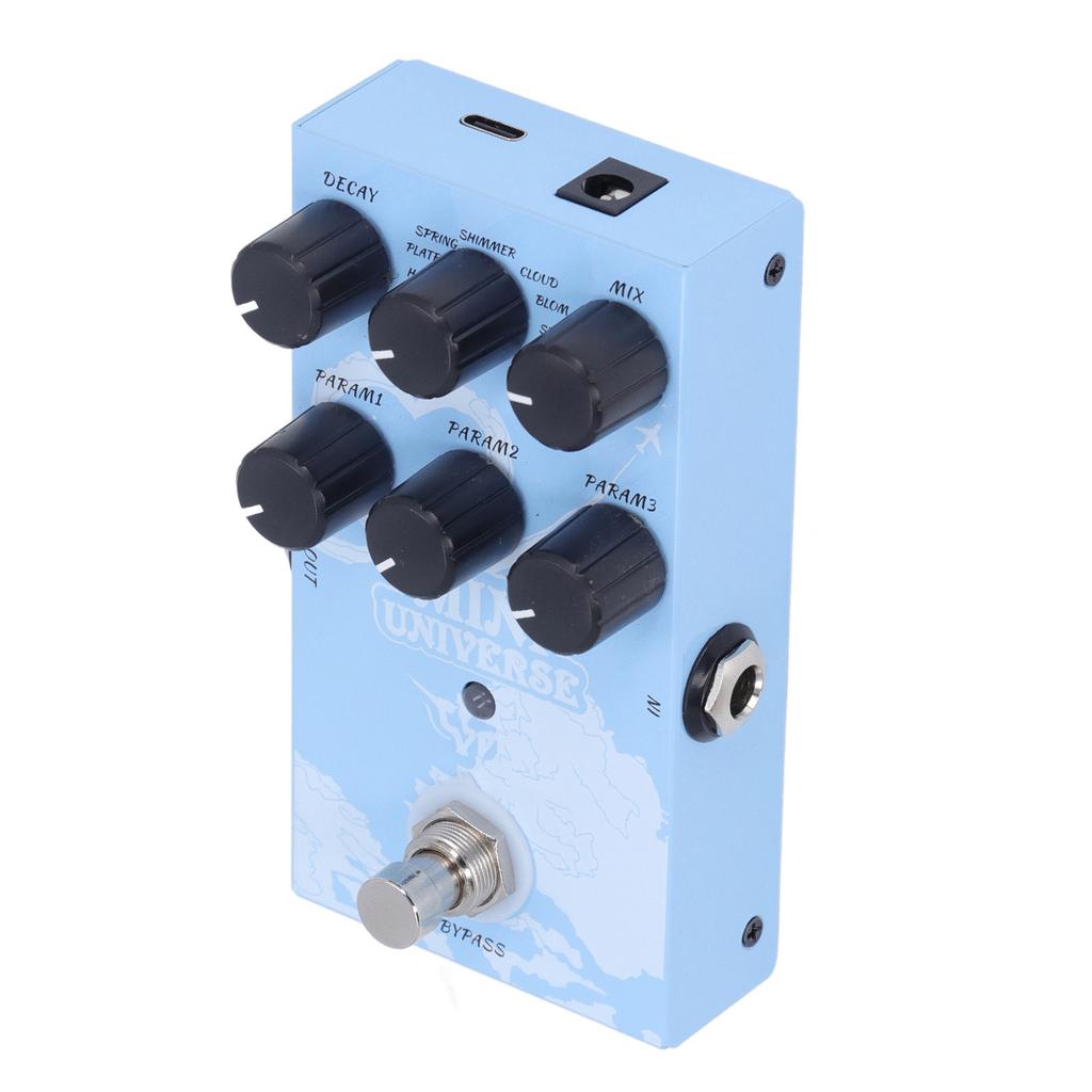 Педаль эффектов для гитары 9 типов реверберации Теплый аутентичный звук Педаль эффектов цифровой реверберации моделирования