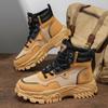 Мужские массивные ботинки для пустыни, осенние повседневные высокие ботинки для походов и тренировок, новинка 2025 года, коричневые рабочие ботинки в британском стиле в стиле ретро