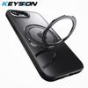 KEYSION Ударопрочный прозрачный чехол для MagSafe для iPhone 16e 2025 360° Магнитная подставка с кольцом для беспроводной зарядки Матовый прозрачный чехол