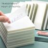 50Pcs Transparent Sticky Notebook Waterproof PET Memo Pad for Student Office Stationery Simple Tear Memo Pads Note Book Notepad