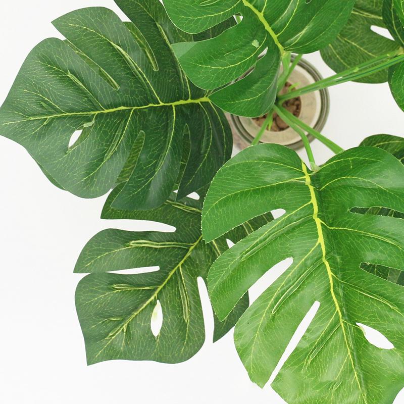 Artificial Plants Tropical Monstera Palm Leaves Simulation Leaf Party Garden