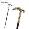 Golden Black Reaper's Scythe Style Walking Stick Party Fashion Elegant Walking Stick Decorative Cospaly Cane Knob Crosier 90cm