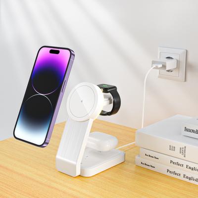 3 в 1 беспроводная зарядная подставка для iPhone Samsung Max складная быстрая зарядная станция док-станция для IWatch AirPods Pro