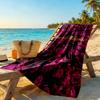 Rose Personalized Text Beach Towel High Absorbency & Quick-Dry Suitable for Swimming Gym Camping Yoga Vacation