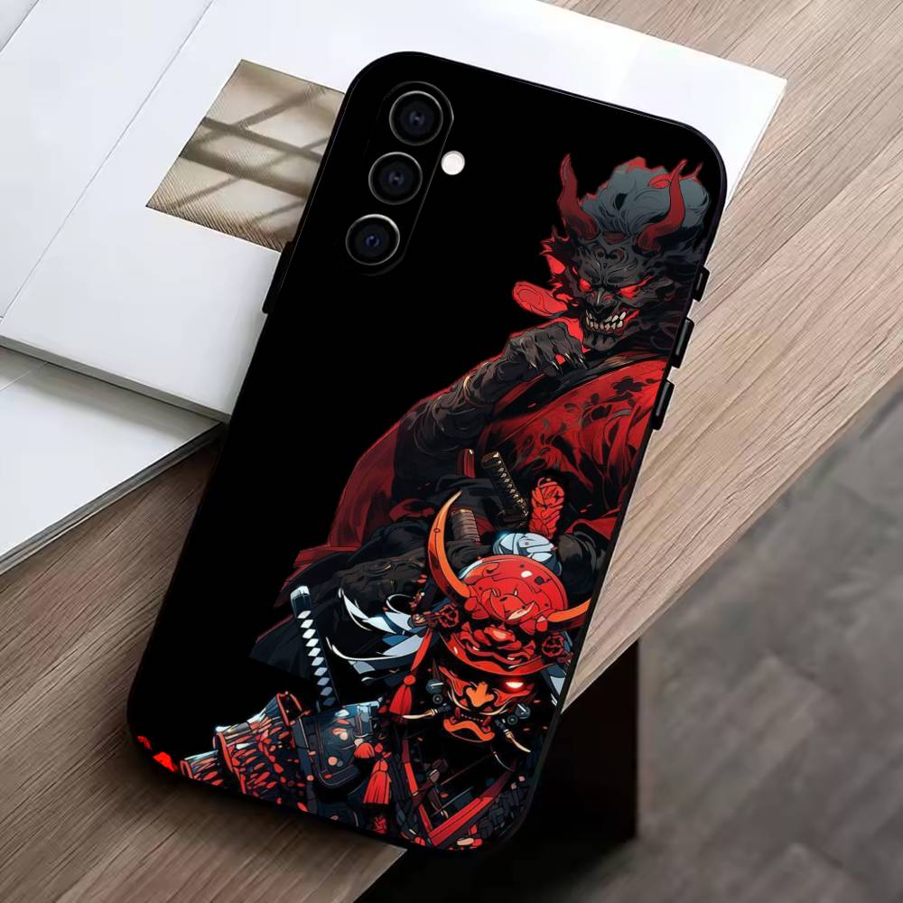 Hannya Mask Phone Case For Samsung Galaxy A73,A72,A71,A70,A53,A52,A51,Others Soft Black Cover