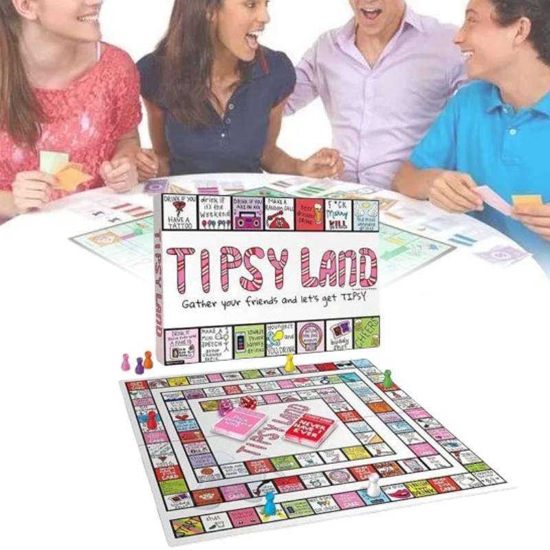 Настольная игра для вечеринок Tipsy Land Невероятно веселая игра для выпивки для друзей и праздников