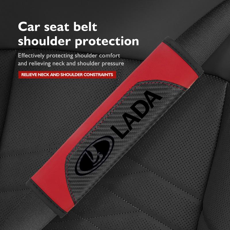 Car Seat Belt Cover Shoulder Cushion Adjustable Accessories For Lada Xray Sedan Sport Granta Priora Kalina Vesta Samara PP27