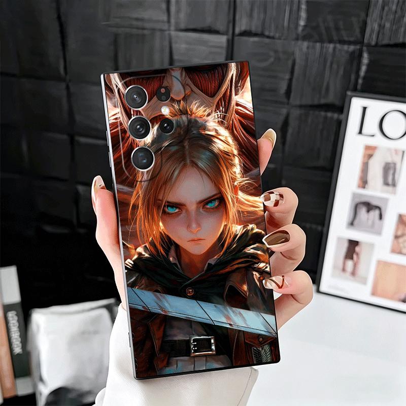 A-Attack On T-Titan Mikasa Soft Phone Case for Samsung Galaxy S26 S25 Edge S24 Ultra S23 Plus S22 S21 FE S20 Black Cover Back Sh