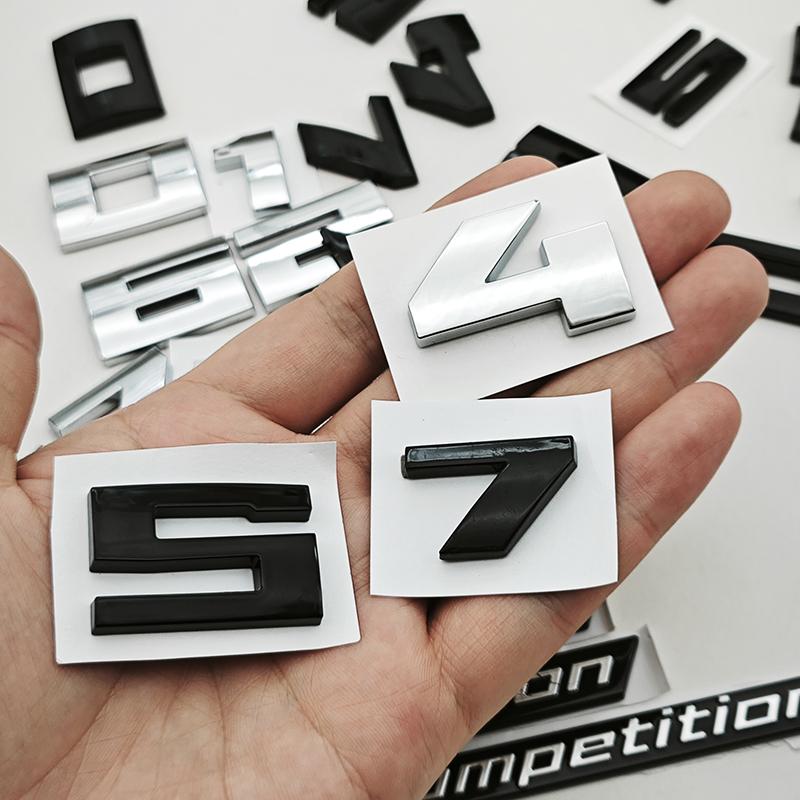 3D ABS Car Sticker M Series Competition Numbers Rear Trunk Emblem Decals For BMW M1 M2 M3 M4 M5 M6 X4M X5M X6M Accessories EJ3