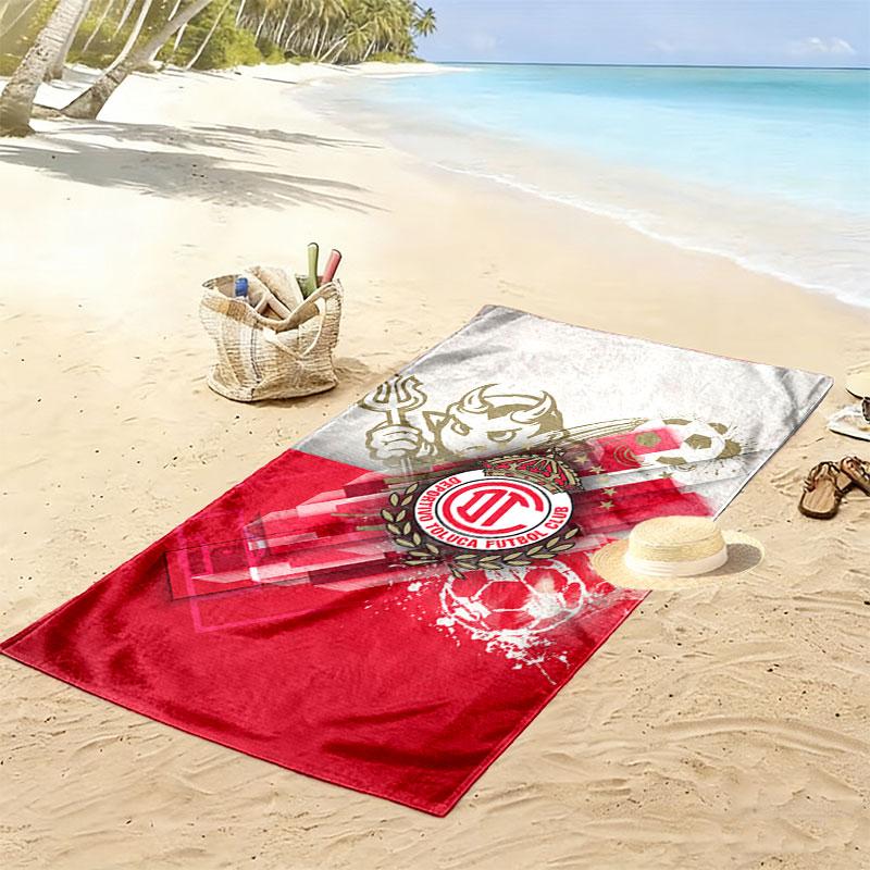 Club Toluca Print Beach Towel, Large Soft Quick Dry Towel for Beach Camping Swimming