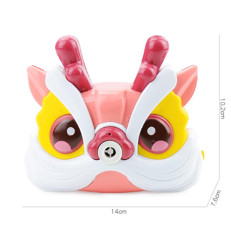 Electric Luminous Guochao Unicorn Bubble Camera, Lion Dance Automatic Bubble Machine, Children'S Bubble Blowing Toys