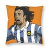 Gabriel Batistuta Square Pillowcase Polyester Linen Velvet Printed Zip Decor Home Cushion Cover
