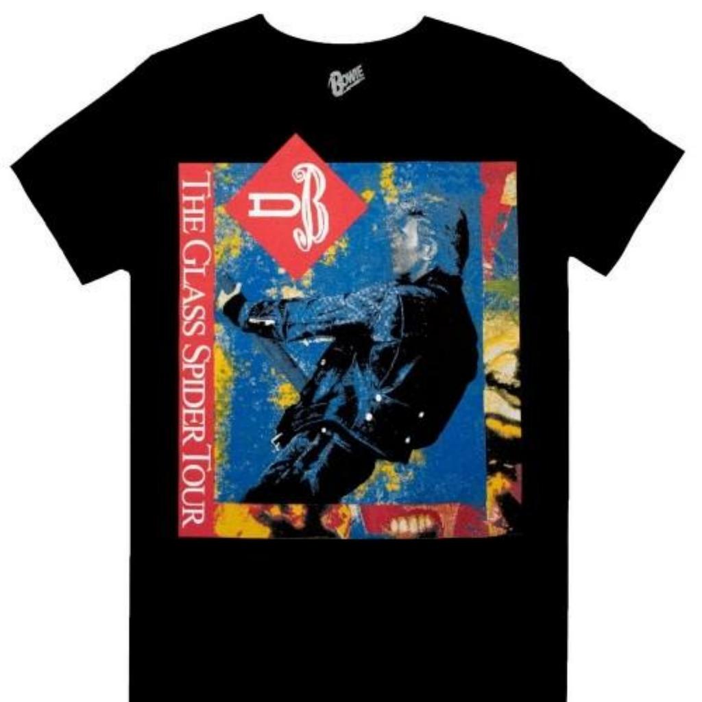 Унисекс футболка для взрослых David Bowie с принтом на спине 'Glass Spider Tour'