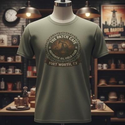Футболка Patch Cafe Fort Worth TX Футболка с изображением Landman из телешоу Ретро Футболка Унисекс с изображением Техасского нефтепромысла