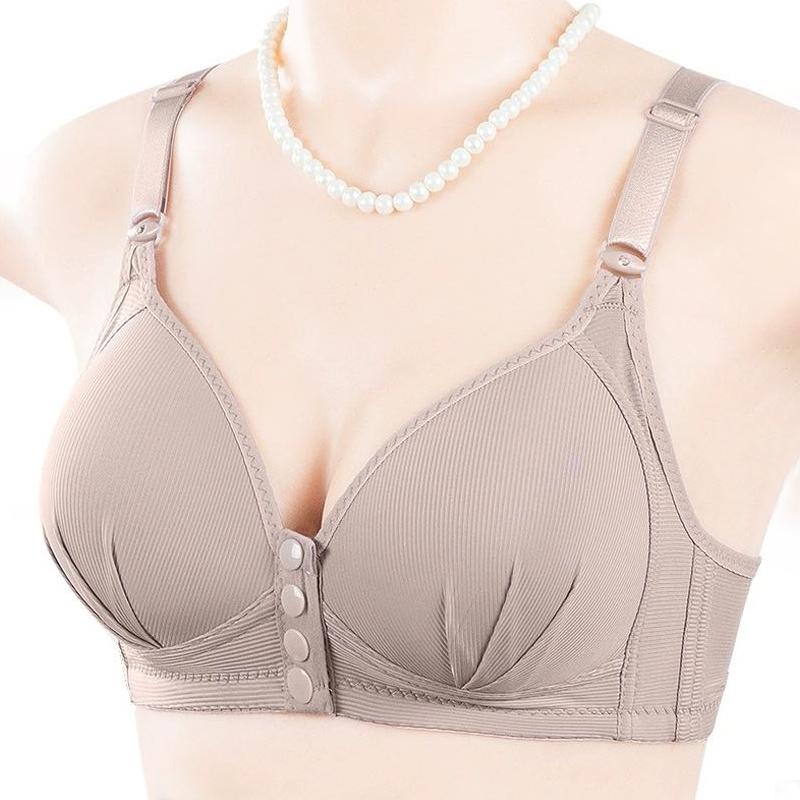 Front Closure Bra Push Up Bra for Women Comfortable Wireless Bralette Solid Color Brassiere Sexy Lingerie 36-46