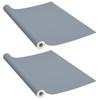 Films autoadhésifs pour meubles - vidaXL - 2 pcs - Gris - 500x90 cm - PVC