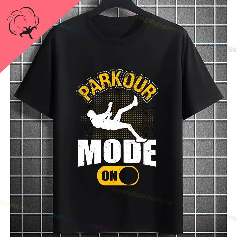 Parkour Freerunning Traceur Athlete Parkour Run Jump Fly Graphic Tshirt Casual Round Neck Cotton Allseason Comfort Tshirt