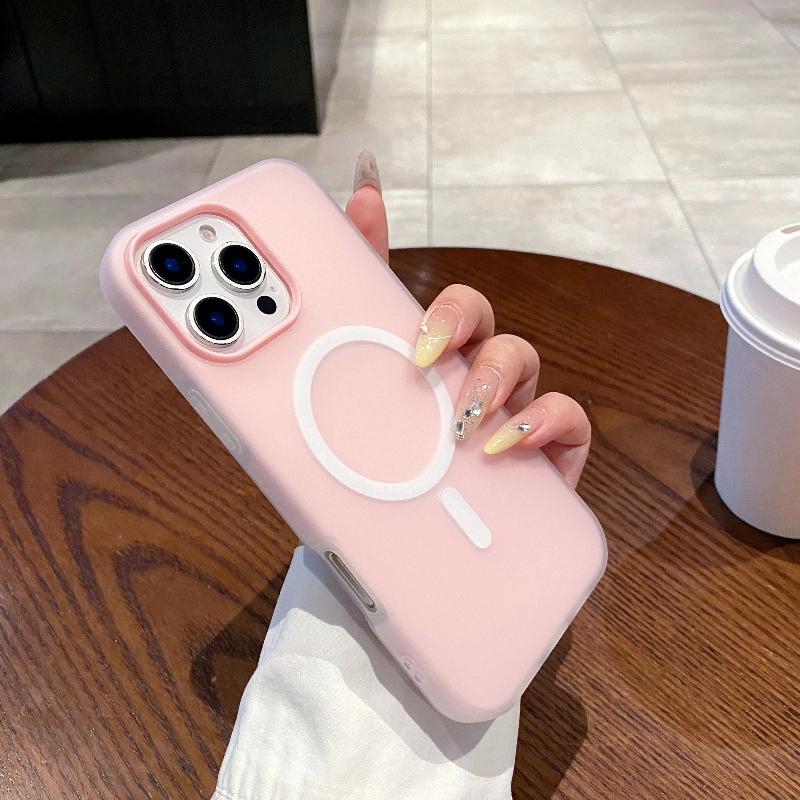 Роскошный Чехол 2-в-1 Candy Color с Magsafe для iPhone 17 Air 16 15 14 13 12 Pro Max Plus, Магнитный, Для Беспроводной Зарядки, Матовый, Мягкий