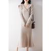 Women's Cashmere Dress Qinghe Cashmere 30% Cashmere 70% Wool Autumn and Winter Cashmere Skirt Soft and Warm