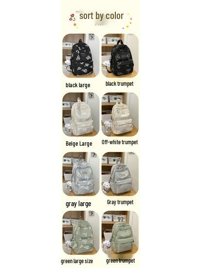 Рюкзак с принтом бабочек на два плеча для студентов, модель 2025 года - нишевый дизайн для девочек среднего, старшего школьного и студенческого возраста.