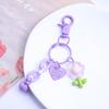 Creative Candy Color Flower Keychain Cute Cartoon Backpack Pendant Earphone Case Hanging Decoration Accessories Gifts