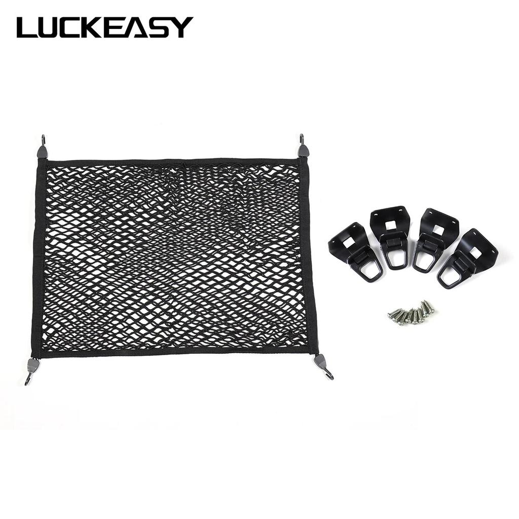 LUCKEASY For Tesla Model Y 2023 Traveling Baggage Fixed Net Modified Trunk Net Bag Storage Organizer Bag Car Accessories