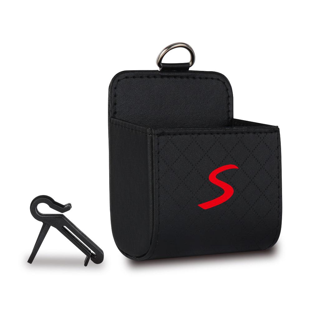 Car Logo Air Outlet Storage Box Case Organizer Auto Interior Accessories For MINI Cooper JCW WORKS R55 R56 F55 F56 R57 R58 R59 qclyn77