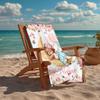 Custom Name Ultra-Soft Beach Towel with Bear Theme,Ideal for Pool - Camping, Diving - Perfect Travel Essential, Vibrant Beach Towel.