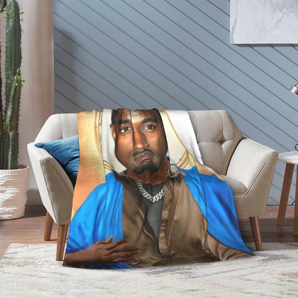 K-kanyes w-wests смешной мем Плед для дивана Уютный плюшевый плед 50x60 дюймов Несколько размеров Покрывало для всех сезонов