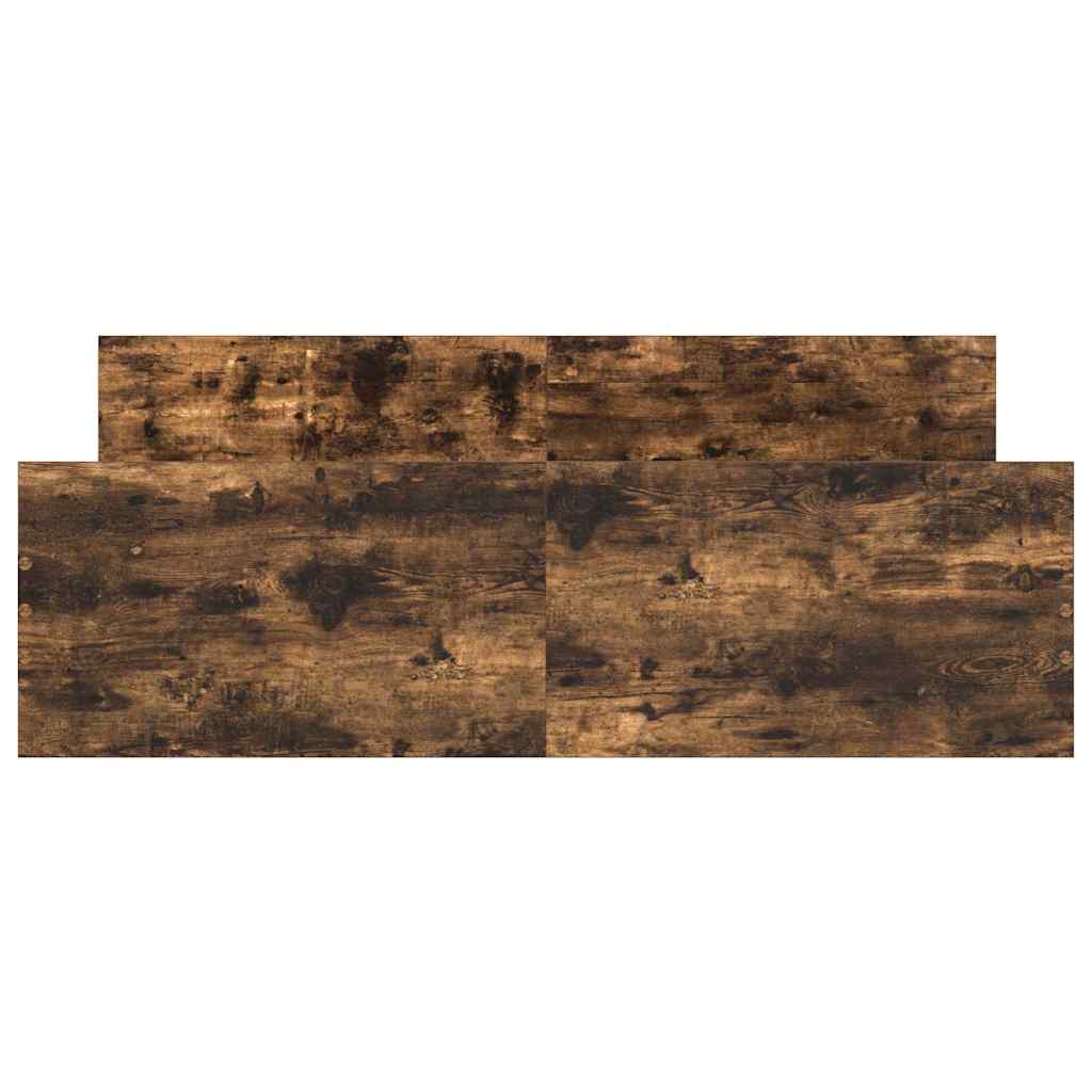 Vidaxl Rama Łóżka Z Wezgłowiem I Zanóżkiem, Przydymiony Dąb, 120X190Cm