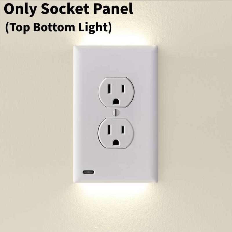 Cover Outlet Wall Socket Plate Double Led Night Light Sensor Plug Coverplate
