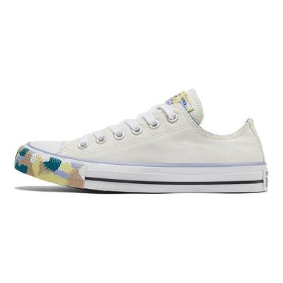 Chuck Taylor All Star Удобные Универсальные Низкие Кеды из Канваса Женские кроссовки Молочно-белые Разноцветные 570292C