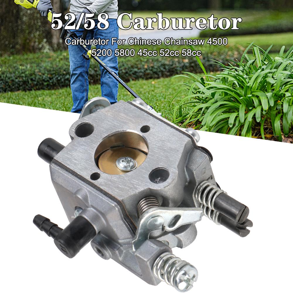 Бензопила 4500 5200 5800 45cc 52cc 58cc Карбюратор Фильтр Инструмент Садовые электроинструменты Для 2-тактного двигателя Высокопроизводительный аксессуар