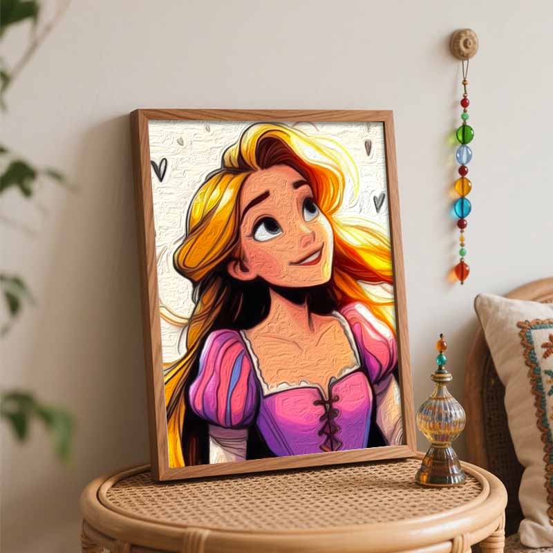 Disney Набор для рисования масляными красками «Рапунцель» Декор для дома на стену Подарок ручной работы Художественные поделки Рисование Персонализированный декор стен для гостиной
