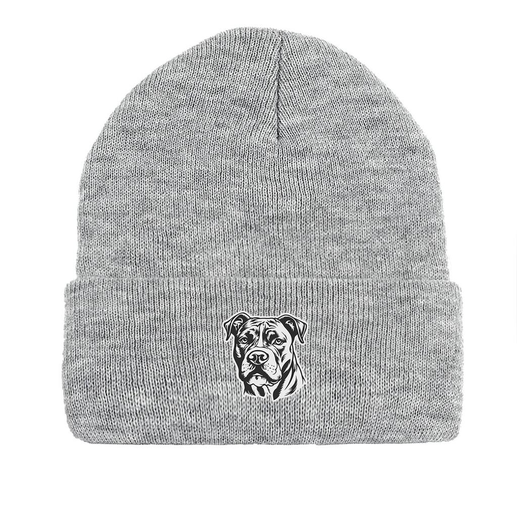Милая зимняя вязаная шапка-бини для собаки, мужская шапка с животным, теплая, универсальная, повседневная шапка-бини с помпоном, вязаная шапка-бини