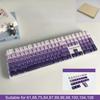 Xiaomi Gradient Translucent Lines Sided Printed Keycaps 133keys for Mechanical Keyboard Blackberry Purple Grey Blue Key Caps Cherry PBT