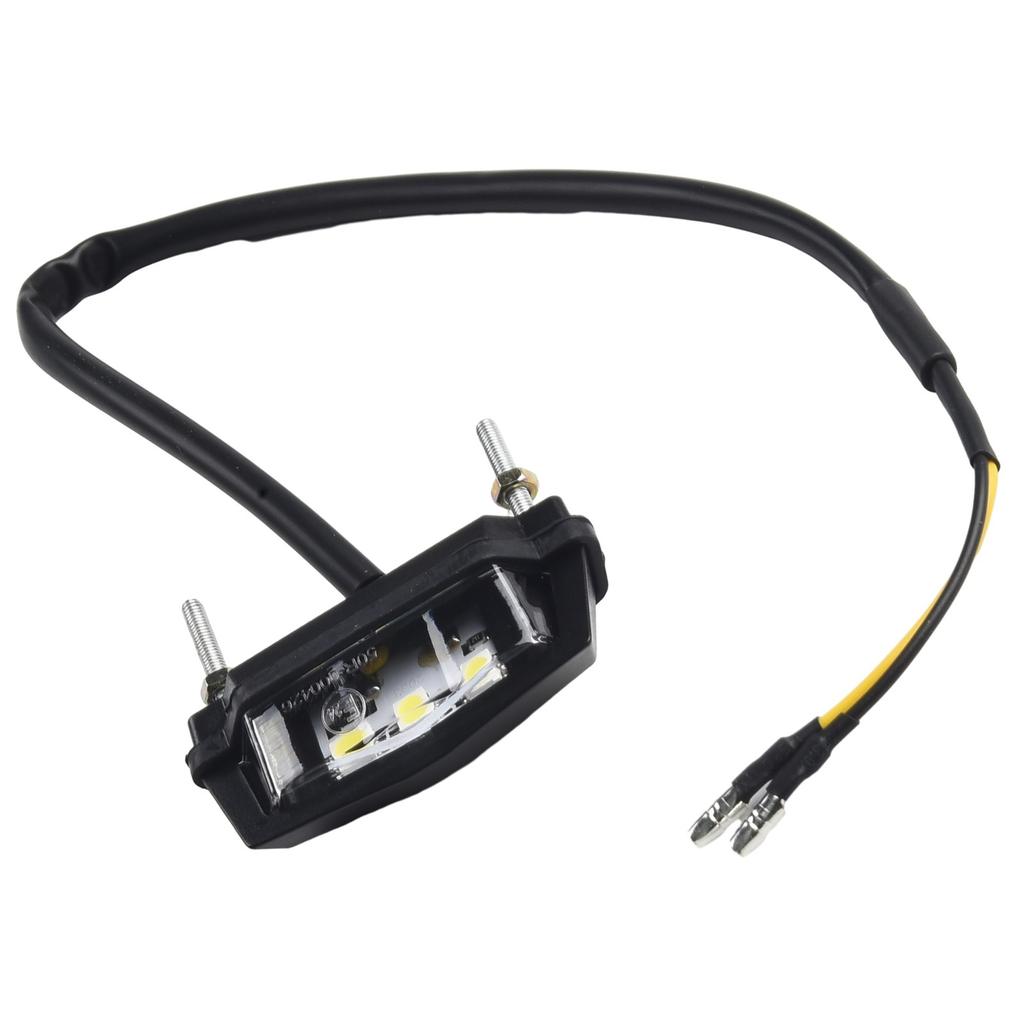12V License Plate Light ABS Plastic Accessories Black Housing