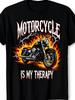 Menswomens Heavy Duty Motorcycle Rider Tshirt Retro Motorcycle Theme Design Loose Crew Neck Casual Shirt