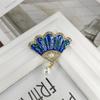 Enamel Drip Fan Brooch Galaxy Kee Jewelry Vintage Gemstone Pearl Women'S Pin Brooch