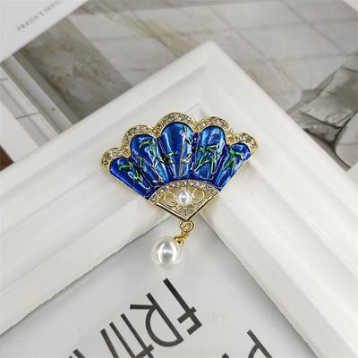 Эмалевая капельная веерная брошь Galaxy Kee Jewelry винтажная драгоценная жемчужина женская брошь-булавка