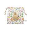 Nakajima Corporation Peter Rabbit Boa Face Drawstring Bag Flower H18 X W18 X D3cm 199676-24